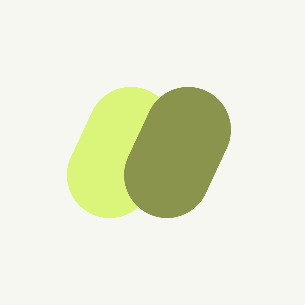 Het vierkante klik-appicoon met de twee overlappende capsules.